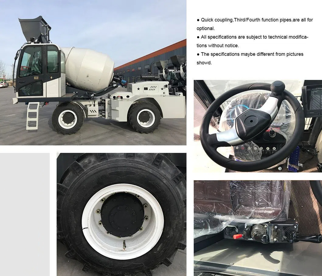 4 cubic 10 cubic meters Hydraulic 4 wheel driver Diesel self-loading mini concrete mixer truck cement mixer with with pump
