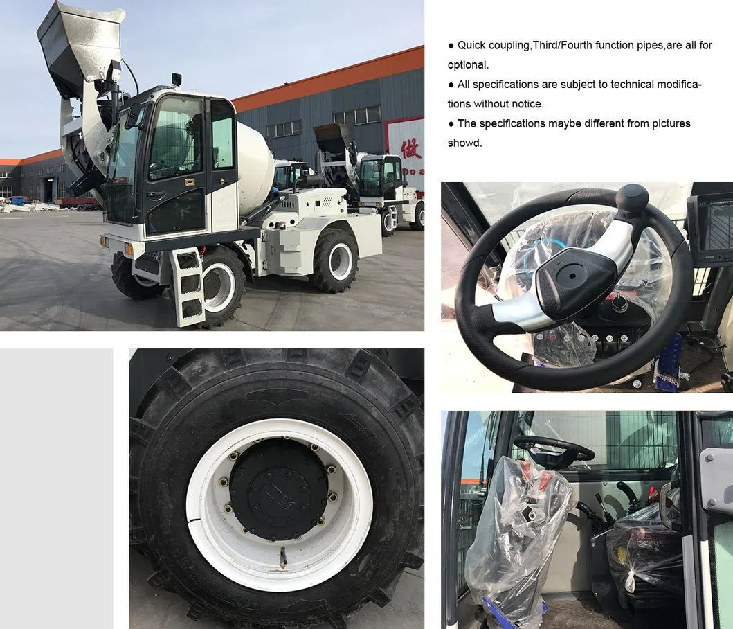4 cubic 10 cubic meters Hydraulic 4 wheel driver Diesel self-loading mini concrete mixer truck cement mixer with with pump