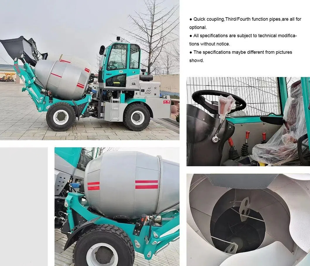 4 cubic 10 cubic meters Hydraulic 4 wheel driver Diesel self-loading mini concrete mixer truck cement mixer with with pump
