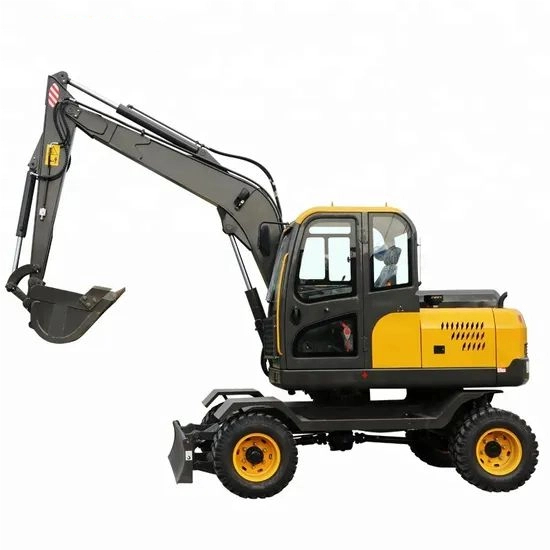 China Manufacturer Construction Machinery 7ton 8ton Wheel Excavator for Sale